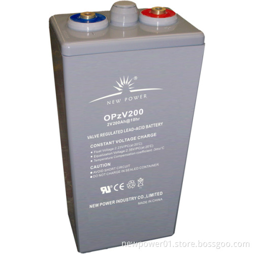 2V 200ah Opzv Gel Battery for Solar Power System (OPzV200)